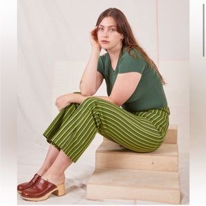 Green Mono Stripe Western Pants Big Bud Press XS